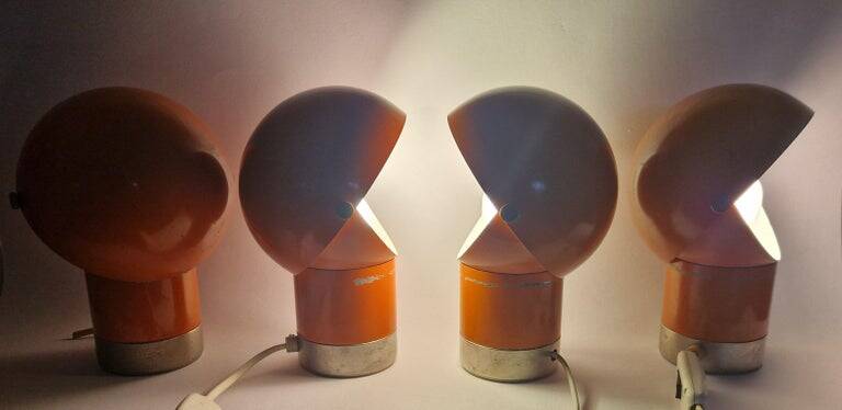 Set of Four Rare Table Lamps Astronaut Kamenicky Senov, Space Age, 1970s