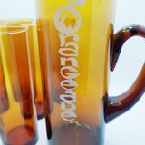 Service à orangeade en verre soufflé à la main