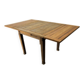 Table à manger extensible en chêne massif style Arts & Crafts, années 1930