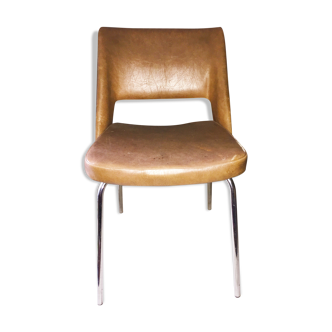 Vintage brown leatherette office chair