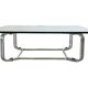 Glass and chrome metal coffee table, Italy 1970s
