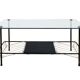 Black Steel Coffee Table with Magazine Rack attributed to Pierre Guariche for Airborne, 1950s