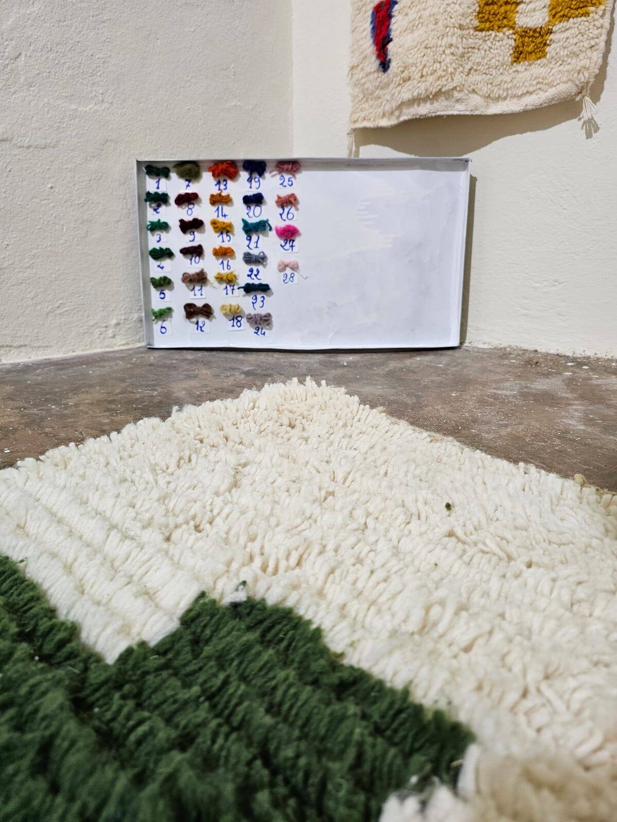 Tapis berbère vert en laine 140/260cm