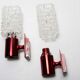 Pair of red wall light 1970