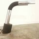 Lampe de bureau italienne Targetti Sankey série 'Elbow', chrome et flexible avec pied en métal, années 1970