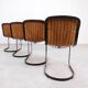 Chaises Willy Rizzo pour Cidue Italie - cuir