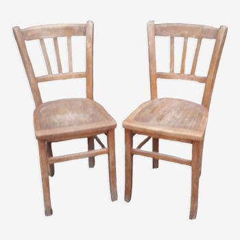 Paire de chaises en bois années 60/70