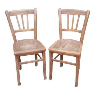 Paire de chaises en bois années 60/70