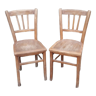 Paire de chaises en bois années 60/70
