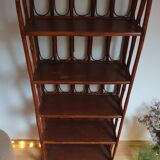 Vintage rattan bookcase
