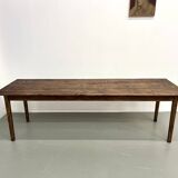 Large solid pine farmhouse table with spindle legs