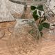 Set of 4 wine glasses in cut glass