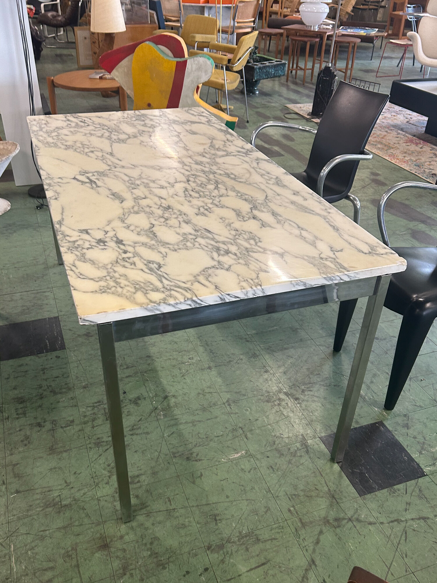 Marble and metal table by Florence Knoll 1960