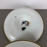 Set of two modernist brass metal sconces wall light, italy, 1950s