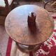 Round Art Deco coffee table in solid oak – 1930s-40s