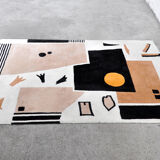 Vintage Handwoven Rug with Abstract Design, 1980s