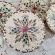 Dessert service 6 pieces 5 people ceramic signed Berger Antibes