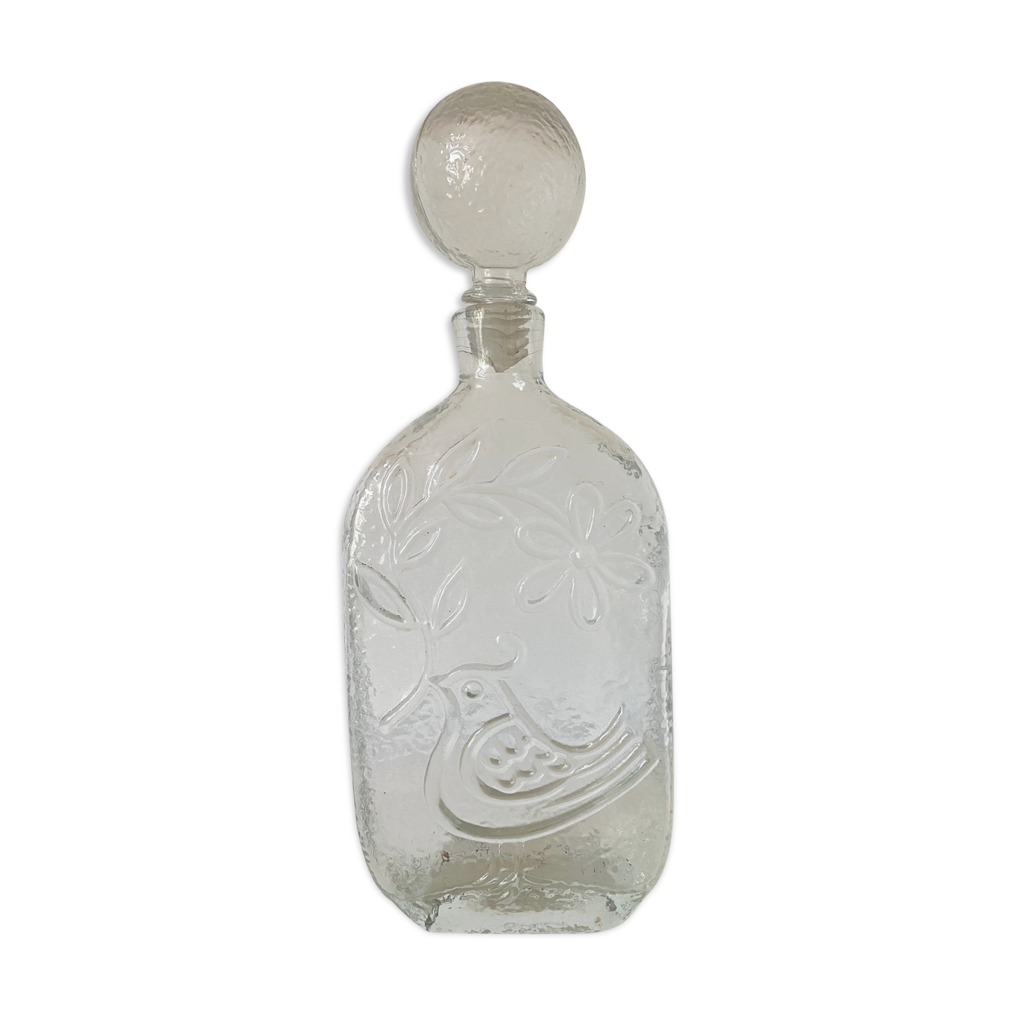 Vintage Empoli glass decanter