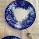 Set of 2 U&C dessert plates, Sarreguemines, Jardinière model
