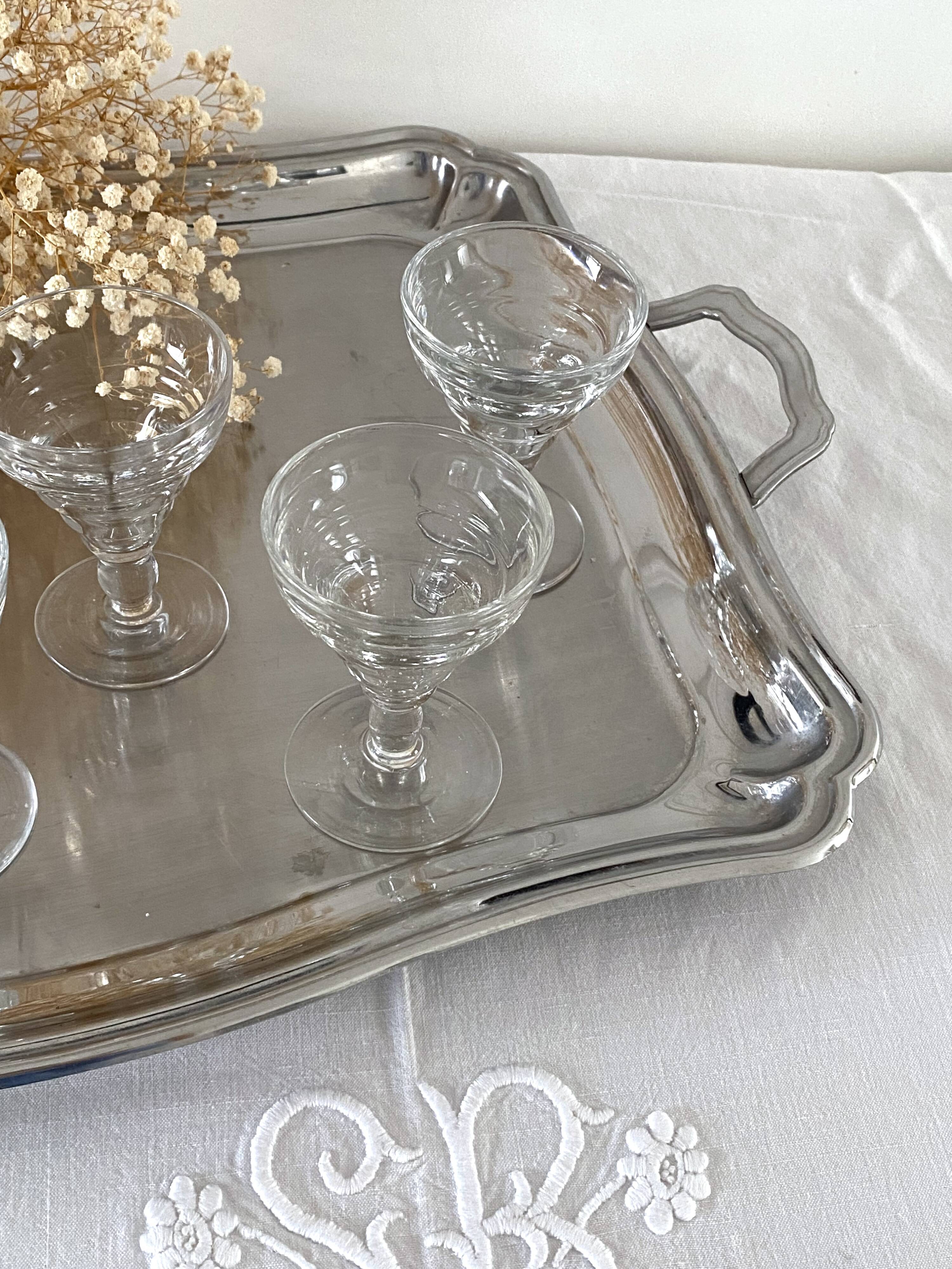 Large stainless steel platter