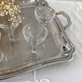 Large stainless steel platter