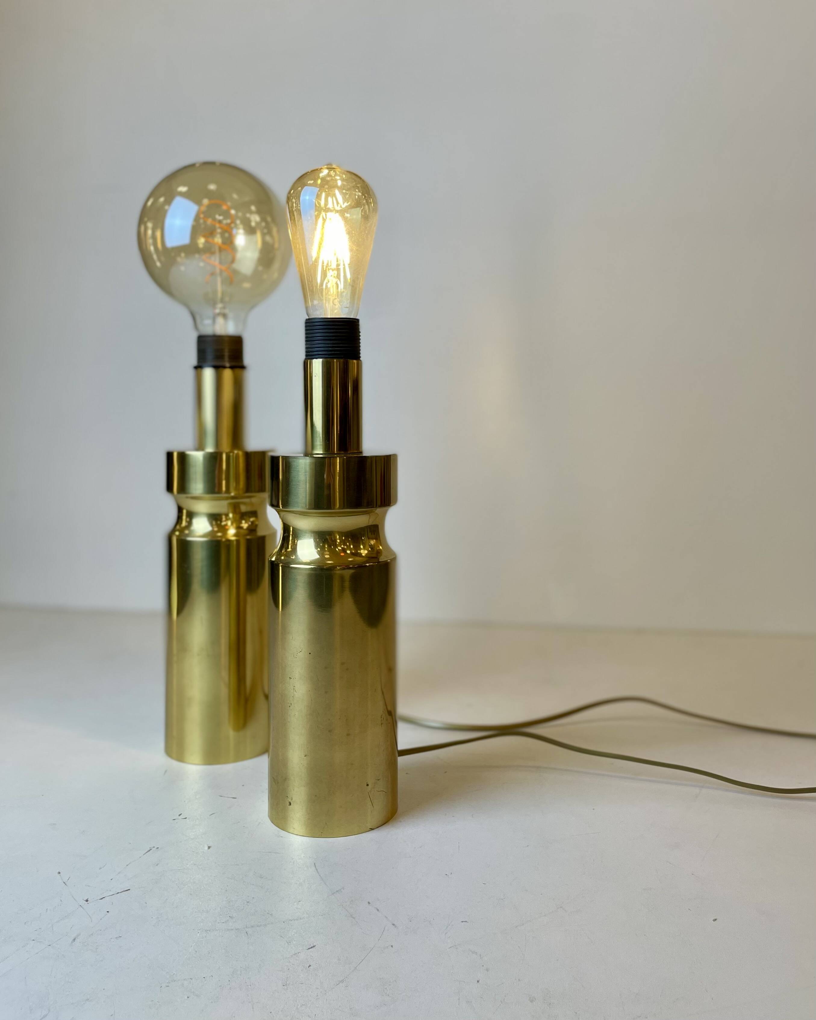 Pair of Brass Table Lamp, 1970~80s