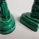 Pair of dog-shaped dog-shaped art deco dogs in green dabbling