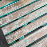 Table patine turquoise