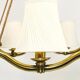 Large Viennese Modernism curved brass wave chandelier by Hugo Gorge, 1940s