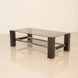 Italian rectangular two-story coffee table 80's
