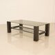 Table basse italienne rectangulaire deux étages 80's