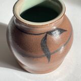 Vase artisanal signed stoneware vintage