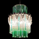 Lustre en cristal italien vintage années 1940