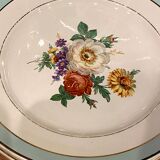 6 flat plates in half-porcelain Badonviller