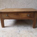 Walnut and oak coffee table.