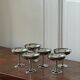 Set of 6 stainless steel footed bowls