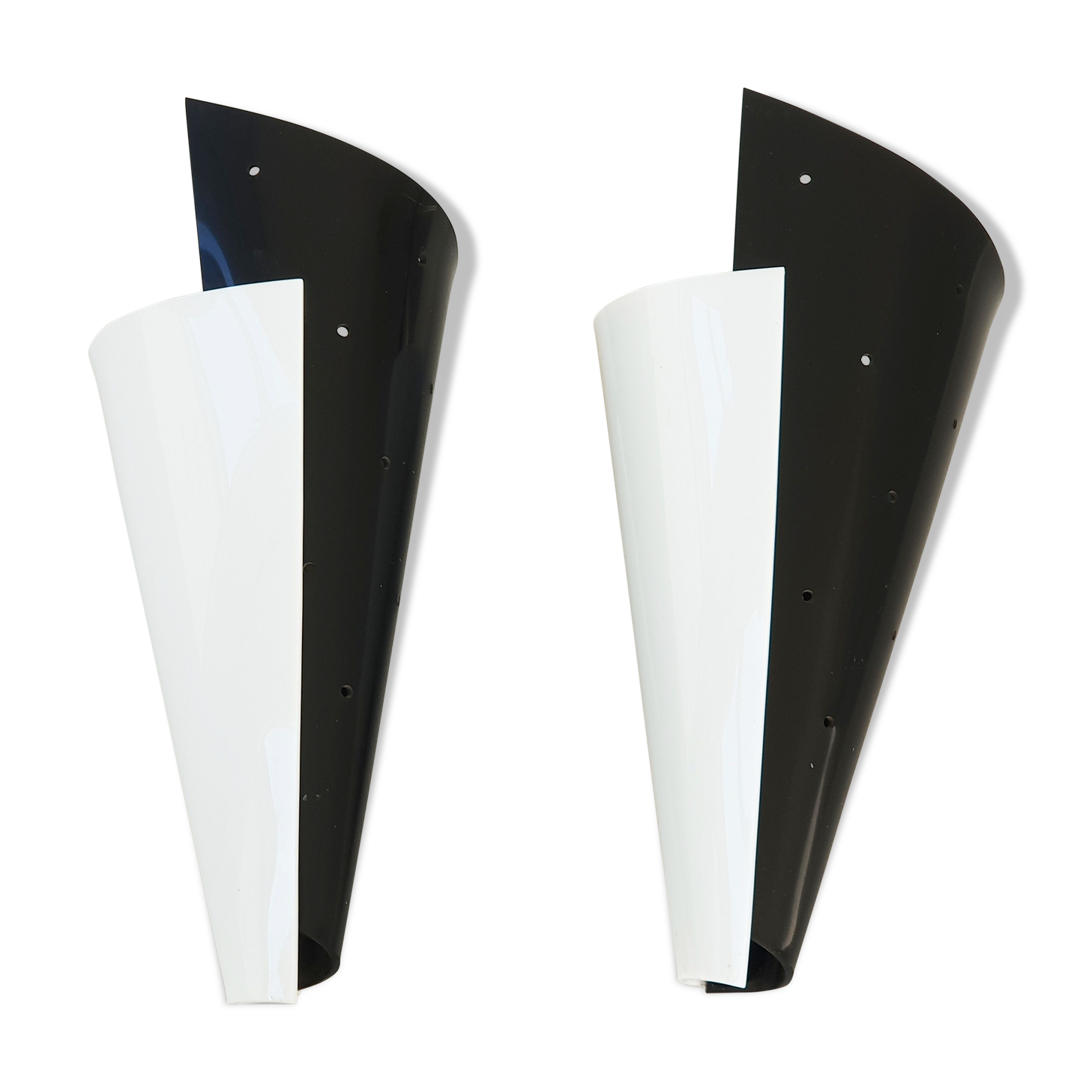 Pair of 1950 plexiglas appliques