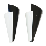 Pair of 1950 plexiglas appliques