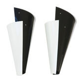 Pair of 1950 plexiglas appliques