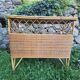 Vintage wicker bar stool set