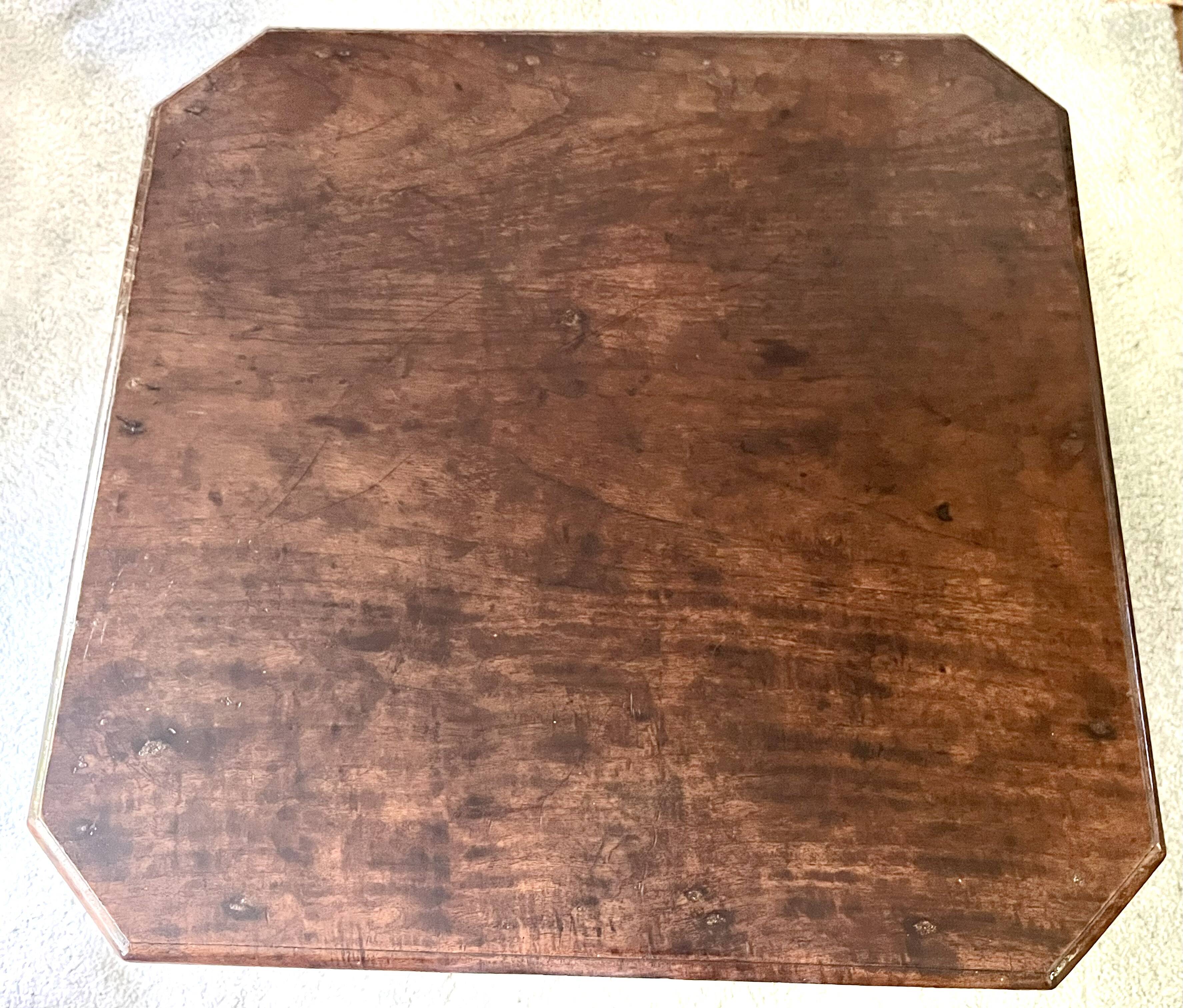 Coffee table - wood and stained glass - Art Deco style