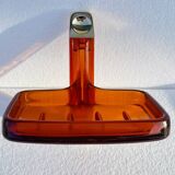 Ensemble de 4 accessoires de salle de bain Burnt Orange 1970s
