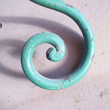 Small green metal side table - mid 20th century