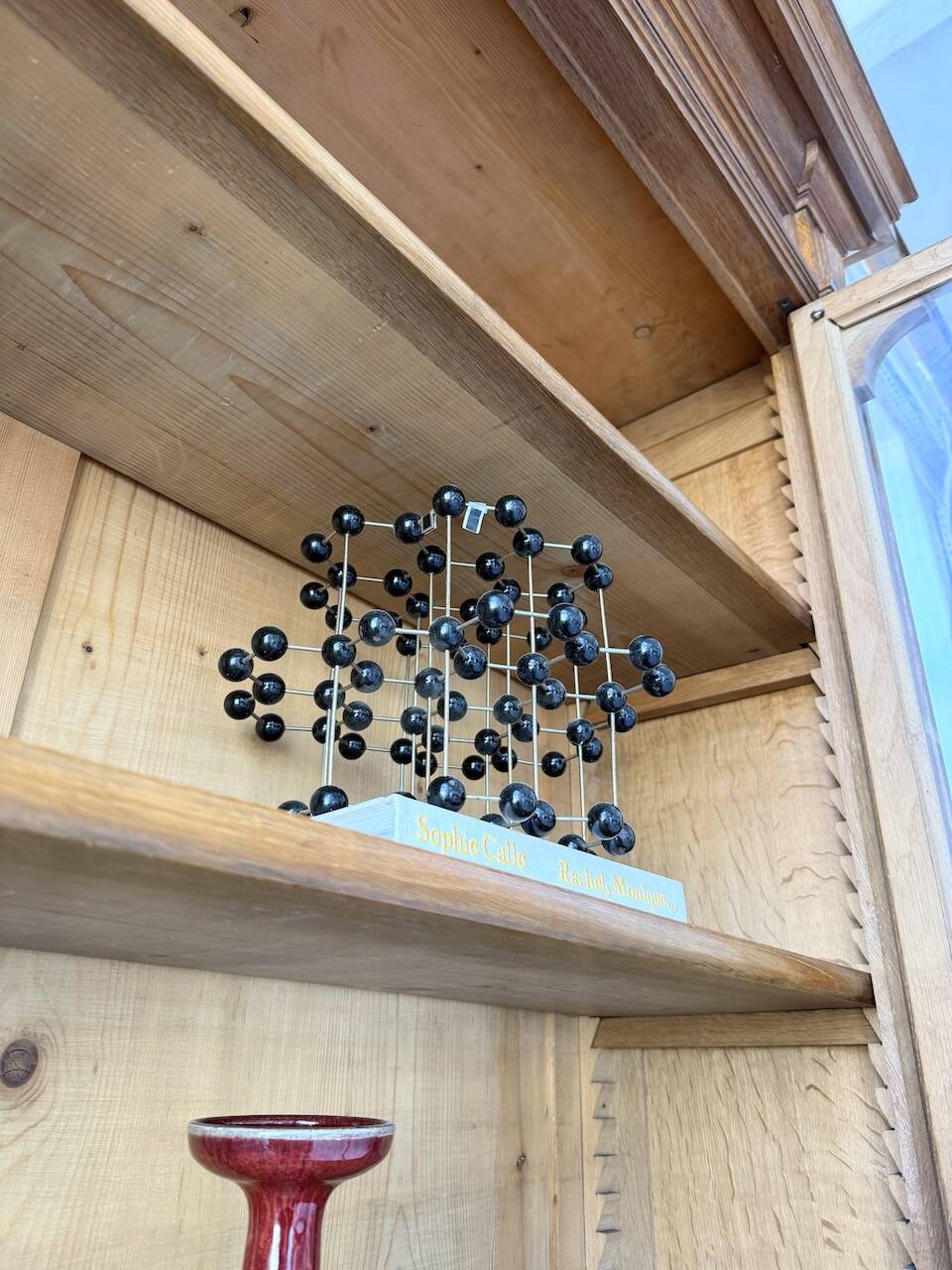 Antique XL Napoleonic oak glass bookcase, 19th century