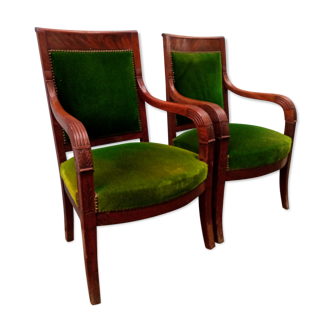 Pair of armchairs period resrauration