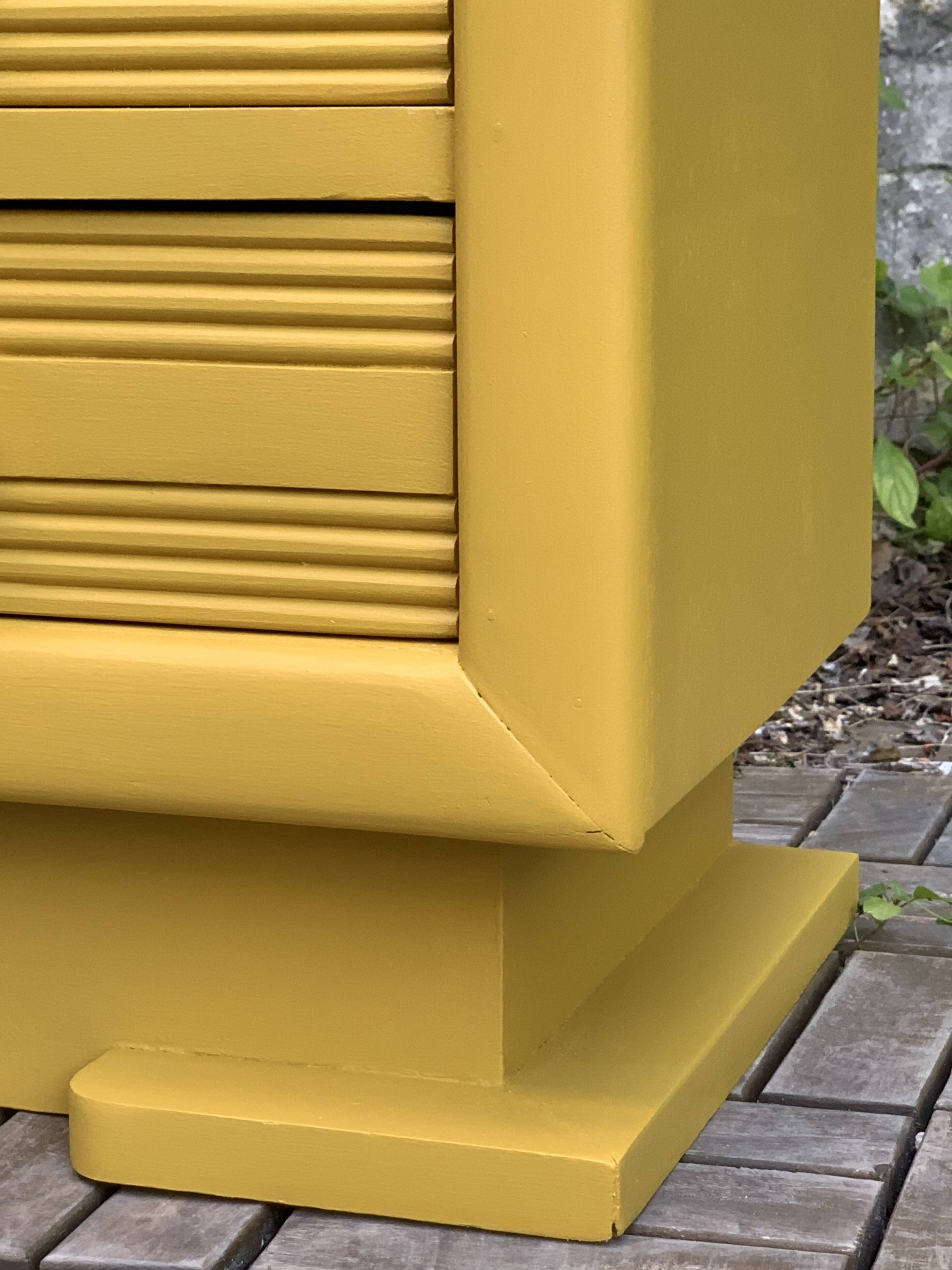 Art Deco ochre yellow chiffonier