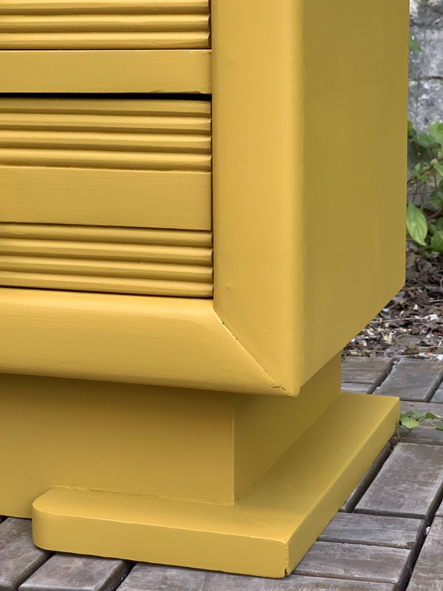 Ochre yellow Art Deco chest of drawers