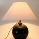 Art Deco black glass ball lamp 1930