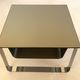 End of sofa, stainless steel magazine rack and mirror glass, France 70s