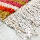 Moroccan Berber rug Boujaad with multicolored diamonds 336x82cm